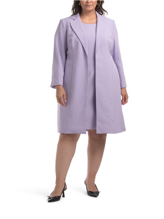 Le Suit Dresses & Skirts - NWT Women's Le Suit Lavender Elongated Blazer Dress Suit Set 20W Career Wedding